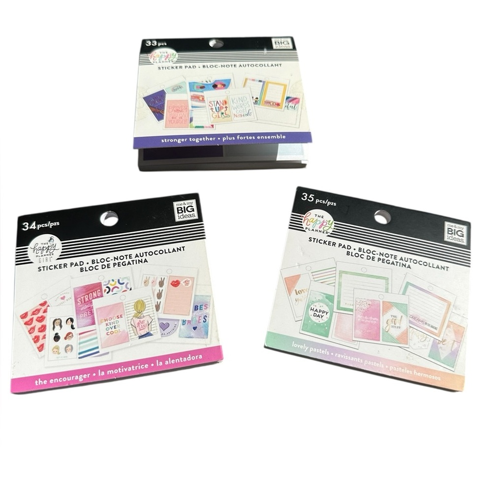 The Happy Planner 3 Piece Mini Sticker Book Set